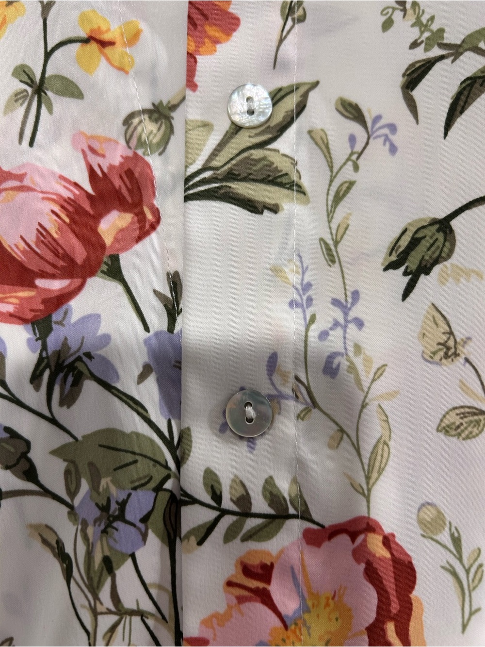 Joie from Anthropologie Silk feel Floral Button-Up Shirt - Picture 3 of 6